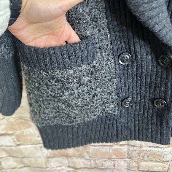 Diane Von Furstenberg Zayde Sweater Sequin Coat Size Small - Picture 6 of 11